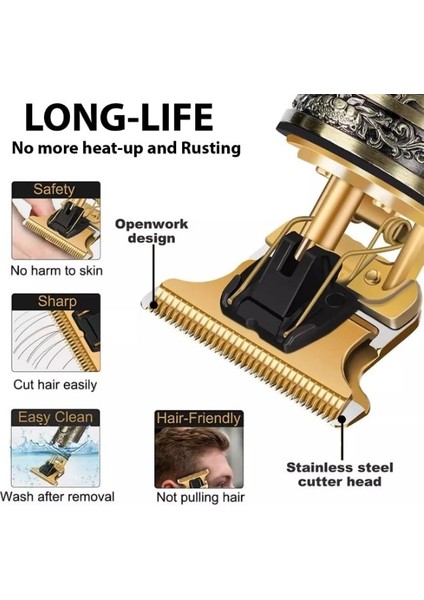 Erkekler Için Profesyonel Vintage T9 Düzeltici | Saç Kesme |tıraş Makinesi (Yurt Dışından) modelleri