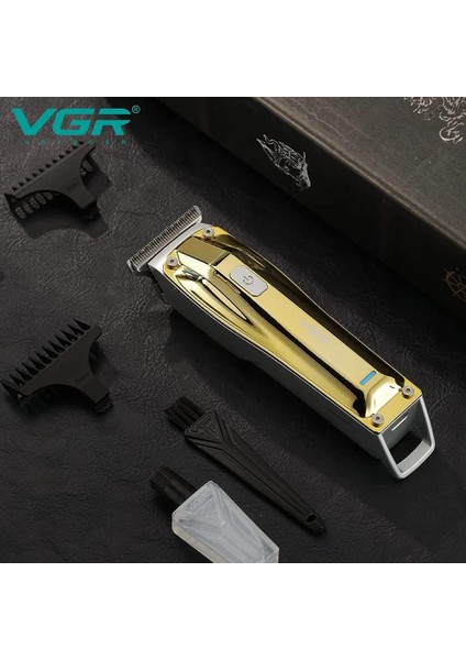 Vgr V-955 Profesyonel Şarj Edilebilir Akülü Saç Kesme Makinesi, Paslanmaz Çelik Bıçaklı, USB Şarj Kablosu, Erkekler Için 3 Kılavuz Tarağı (Yurt Dışından)