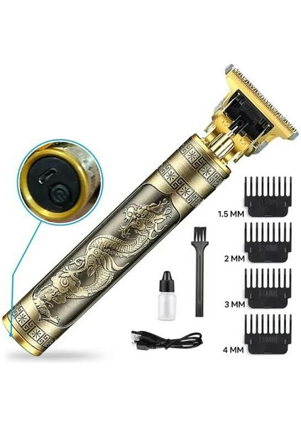 Vintage T9 Şarjlı Elektrikli Saç Kesme Makinesi - Saç Kesme Makinesi - Metal Gövde (Yurt Dışından) modelleri