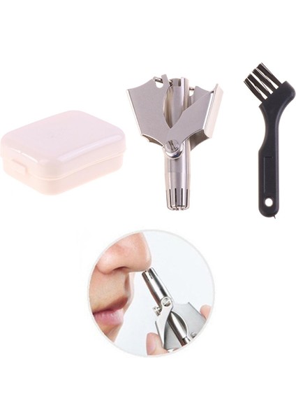 Paslanmaz Çelik Burun Tıraş Epilasyon Clipper Giyotin Manuel Cihaz Hediye Seti (Yurt Dışından)