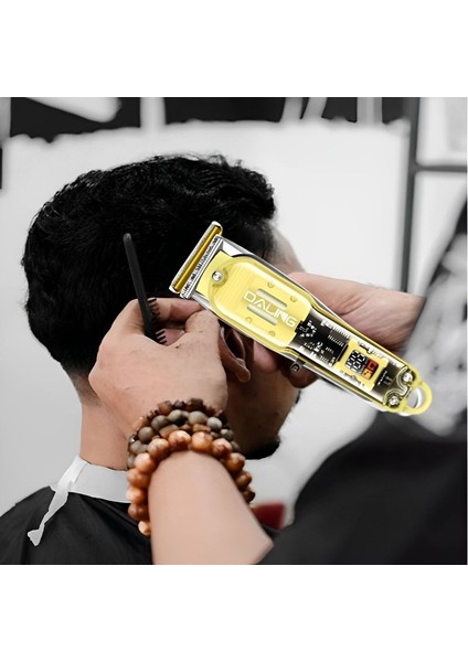 Daling DL-1585 Şeffaf Gövdeli ve LED Ekranlı USB Şarj Edilebilir Profesyonel Saç Kesme Makinesi (Yurt Dışından) fırsatları