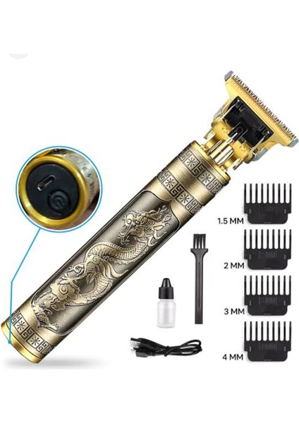 Profesyonel - Şarj Edilebilir Sakal Düzeltici ve Şekillendirici - T Blade Titanyum 0mm Kesim Kablosuz (Yurt Dışından) fiyatları