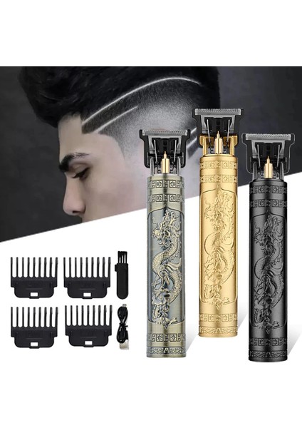 T9 USB Elektrikli Saç Kesme Makinesi Erkekler Için Saç Kesme Makinesi Şarj Edilebilir Adam Tıraş Makinesi Düzeltici Berber Teknik Sakal Düzeltici (Yurt Dışından)