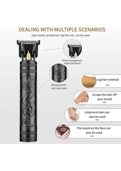 T9 USB Elektrikli Saç Kesme Makinesi Erkekler Için Saç Kesme Makinesi Şarj Edilebilir Adam Tıraş Makinesi Düzeltici Berber Teknik Sakal Düzeltici (Yurt Dışından) fırsatları