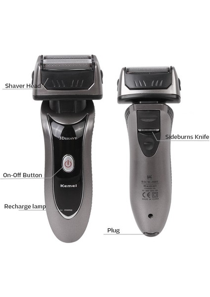 Elektrikli Şarj Edilebilir Tıraş Makinesi 3D Erkekler Yüz Bakımı Elektrikli Tıraş Makineleri (Yurt Dışından) fiyatları