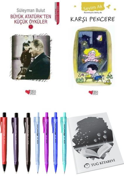 Karşı Pencere ve Büyük Atatürk'ten Küçük Öyküler 1 2'li Set + Hediyeli