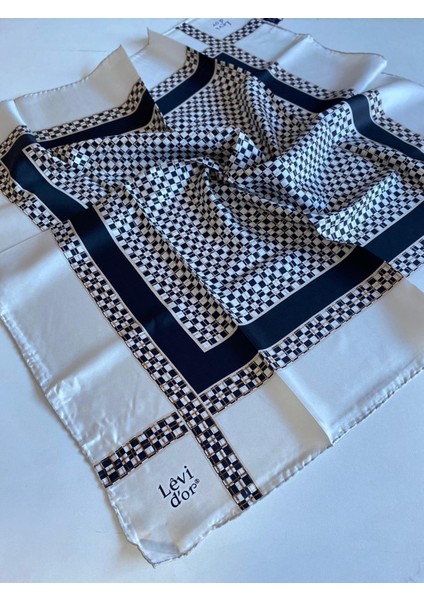 Tivil Ipek Eşarp 40061 Beyaz Karışık Desen