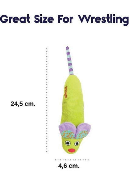 Mightie Mouse Catnipli Hışırtılı Peluş Kedi Oyuncağı
