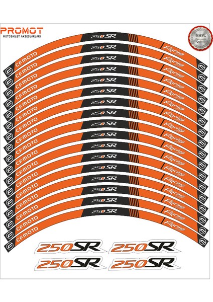 Cf Moto 250 Sr Jant Şeridi 3