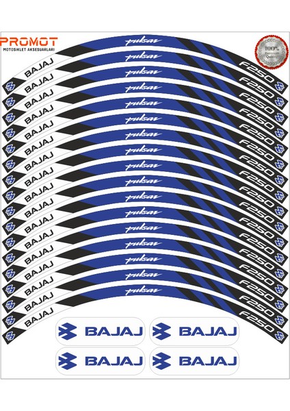 Bajaj Pulsar F250 Uyumlu Jant Şeridi 8