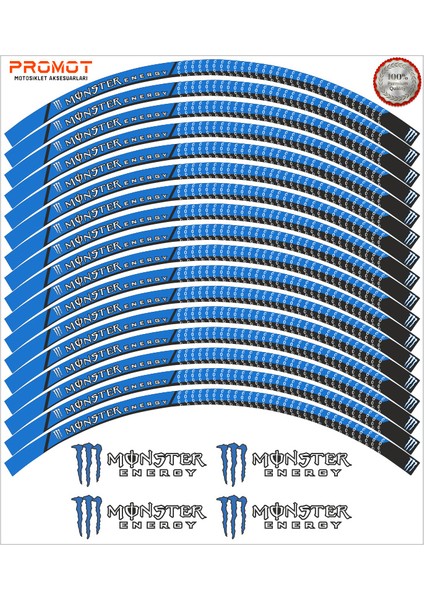 Monster Tasarımlı Jant Şeridi 5
