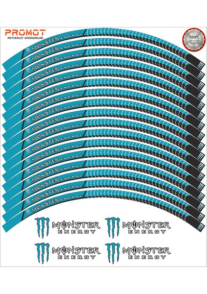 Monster Tasarımlı Jant Şeridi 8