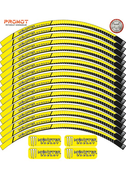 Monster Tasarımlı Jant Şeridi 9