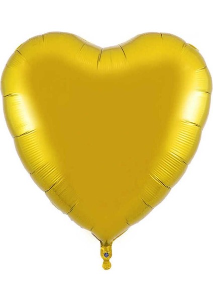 Siyah ve Gold Happy Birthday Folyo Balon Setli Kalp Detaylı Doğum Günü Özel Gün Parti Kutlama Seti