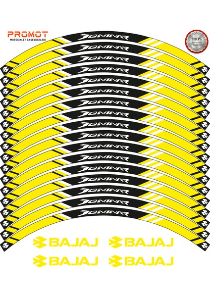 Bajaj Dominar Uyumlu Jant Şeridi 5