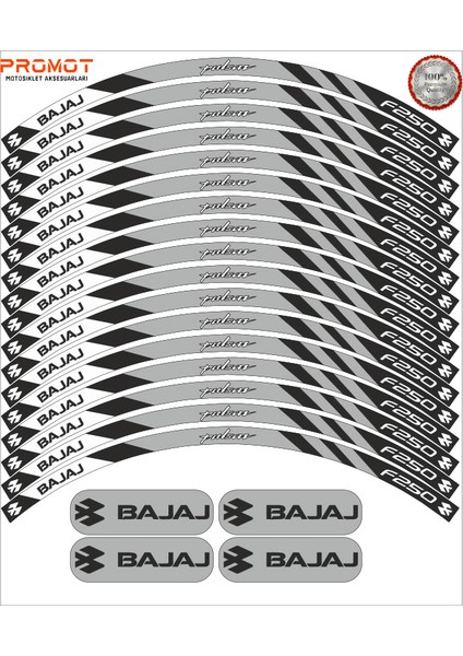 Bajaj Pulsar F250 Uyumlu Jant Şeridi 6