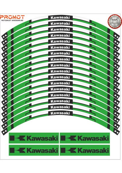 Kawasaki Uyumlu Jant Şeridi 1