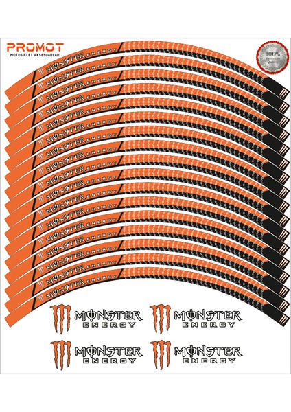 Monster Tasarımlı Jant Şeridi 1