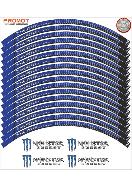 Monster Tasarımlı Jant Şeridi 6