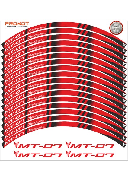 Yamaha mt 07 Uyumlu Jant Şeridi 1