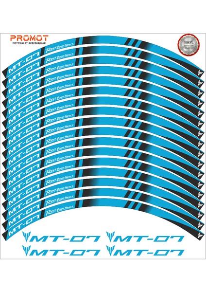 Yamaha mt 07 Uyumlu Jant Şeridi 5