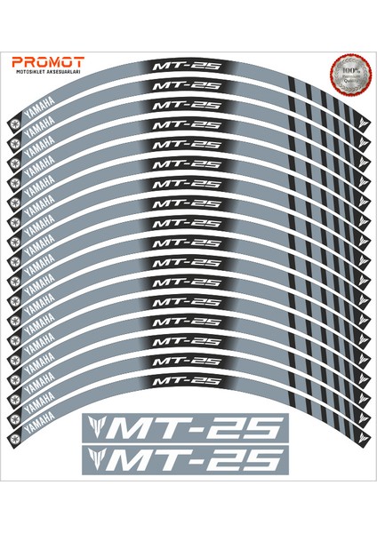 Yamaha MT25 Uyumlu Jant Şeridi 3