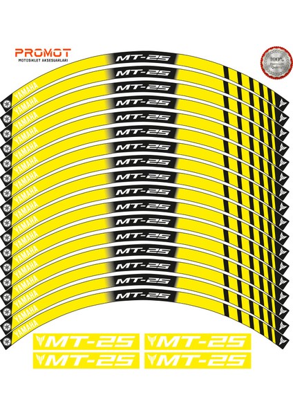 Yamaha MT25 Uyumlu Jant Şeridi 5