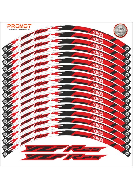 Yamaha R25 Uyumlu Jant Şeridi 3