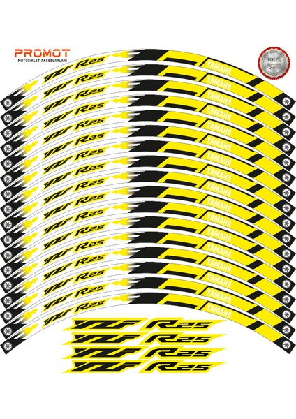 Yamaha R25 Uyumlu Jant Şeridi 4