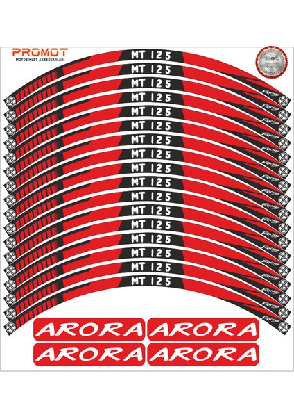 Arora mt 125 Uyumlu Jant Şeridi 1