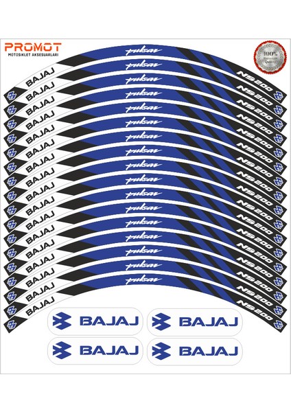 Bajaj Pulsar Ns 200 Uyumlu Jant Şeridi 8