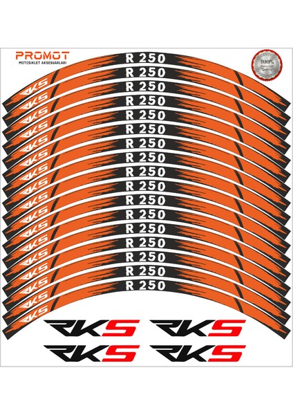 Rks R250 Uyumlu Jant Şeridi 5