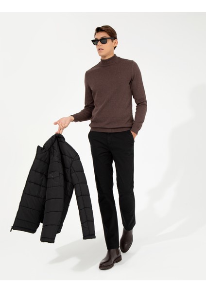 Erkek Siyah Regular Fit Kanvas Pantolon 50259782-VR046 modelleri