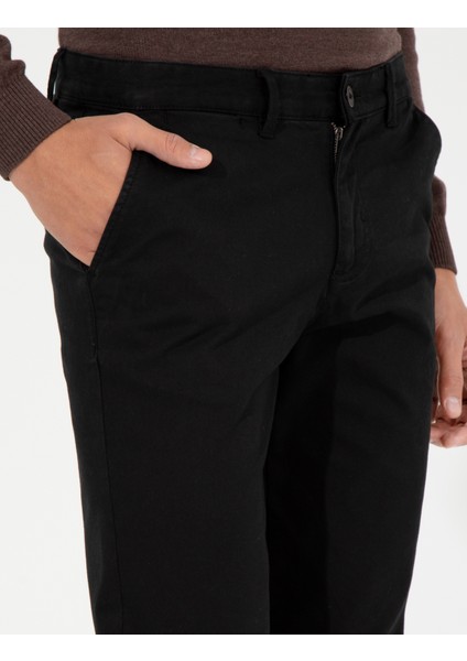 Erkek Siyah Regular Fit Kanvas Pantolon 50259782-VR046 indirimleri