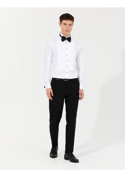 Erkek Beyaz Slim Fit Smokin Gömlek 50251062-VR013