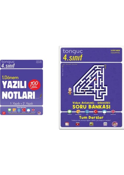 Tonguç Akademi 4. Sınıf Yazılı Notları 1. Dönem 1 ve 2. Yazılı - Tonguç Akademi 4. Sınıf Tüm Dersler Video Anlatımlı - Etkinlikli Soru Bankası