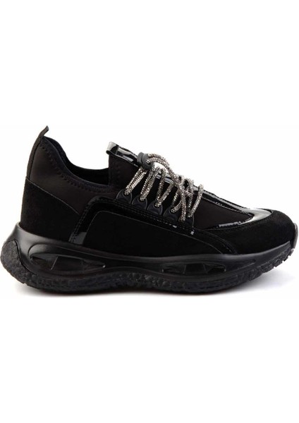 Siyah Streç Kadın Sneaker K01212042117