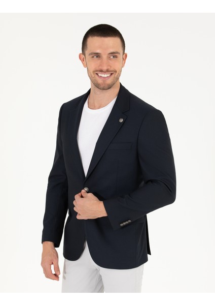 Erkek Lacivert Slim Fit Blazer Ceket 50275546-VR033