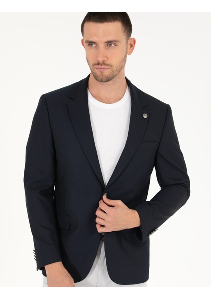 Erkek Lacivert Slim Fit Blazer Ceket 50275546-VR033