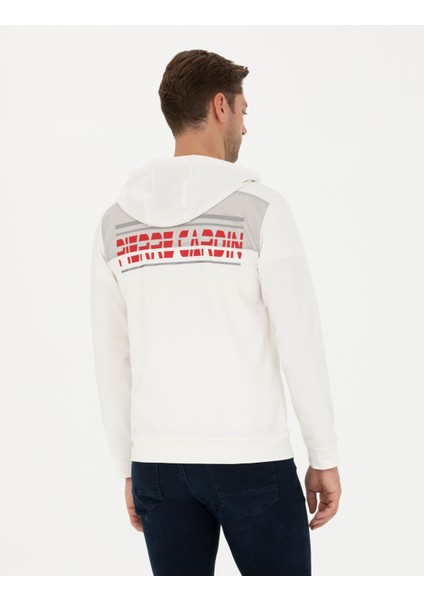 Erkek Ekru Regular Fit Kapüşonlu Örme Hırka 50275989-VR019 indirimleri