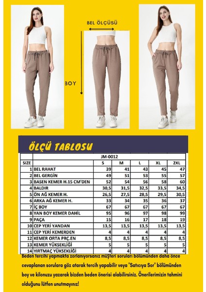 Vizon Kadın Yırtmaçlı Boru Paça Cepli Beli Lastikli Modal Scuba Spor Eşofman Altı EDY0012V modelleri