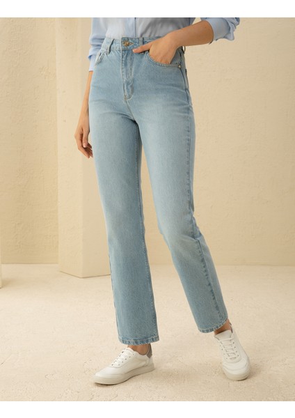 Kadın Açık Mavi Straight Fit Jean Pantolon 50289441-VR003 fiyatları