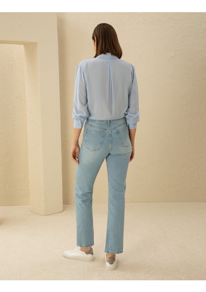 Kadın Açık Mavi Straight Fit Jean Pantolon 50289441-VR003 fırsatları