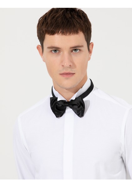 Erkek Beyaz Slim Fit Smokin Gömlek 50251057-VR013 fiyatları