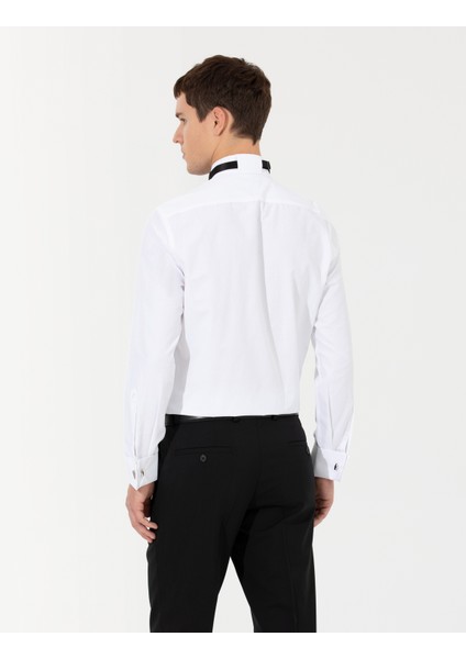 Erkek Beyaz Slim Fit Smokin Gömlek 50251057-VR013 indirimleri
