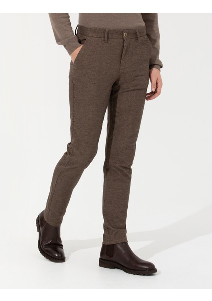 Erkek Vizon Slim Fit Kanvas Pantolon 50259776-VR052 fiyatları