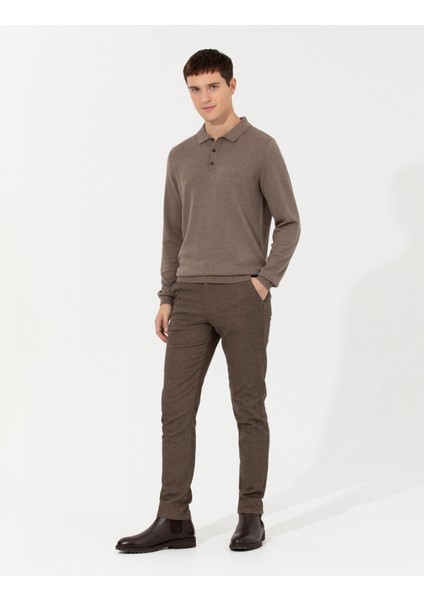 Erkek Vizon Slim Fit Kanvas Pantolon 50259776-VR052 modelleri