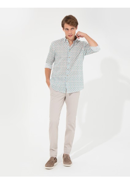 Erkek Zümrüt Slim Fit Uzun Kollu Gömlek 50248486-VR055