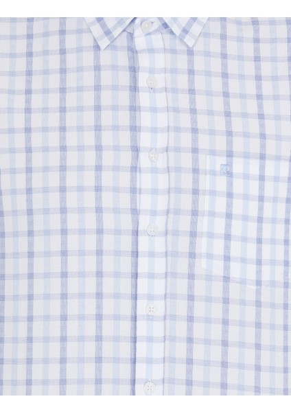 Erkek Mavi Regular Fit Kısa Kollu Gömlek 50252457-VR036