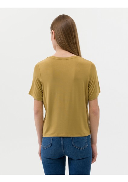 Kadın Yeşil Comfort Fit Tişört 50263400-VR235
